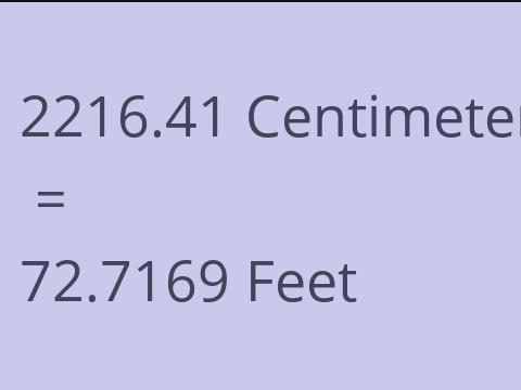 2216.41 CM TO FEET