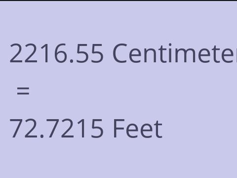 2216.55 CM TO FEET