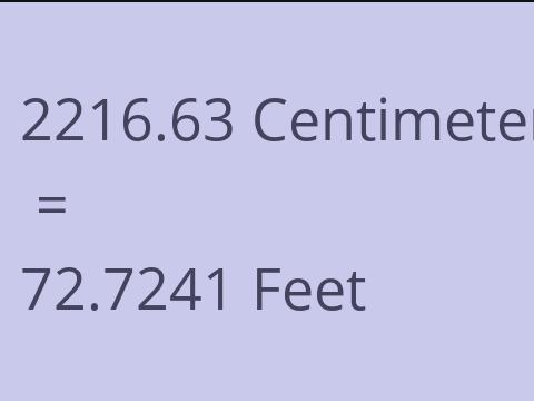 2216.63 CM TO FEET