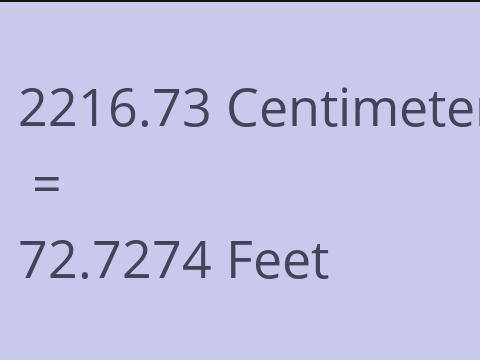 2216.73 CM TO FEET