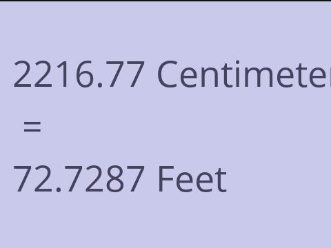 2216.77 CM TO FEET
