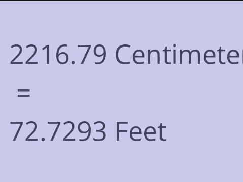 2216.79 CM TO FEET