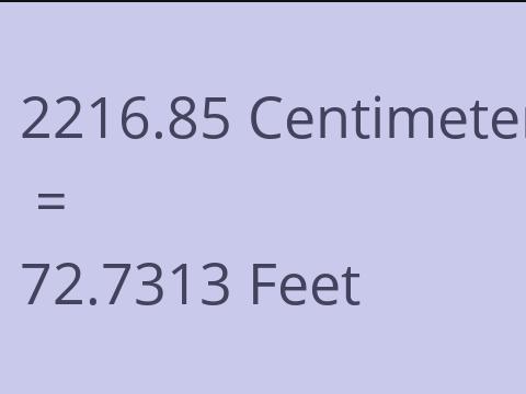 2216.85 CM TO FEET