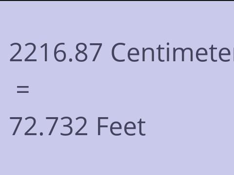 2216.87 CM TO FEET
