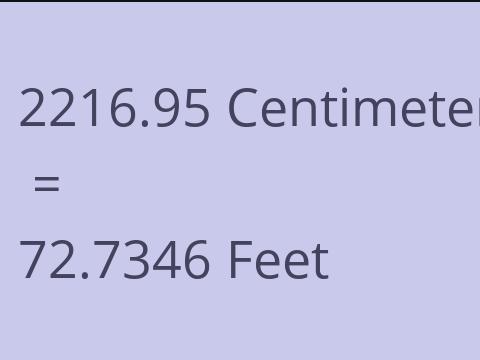 2216.95 CM TO FEET