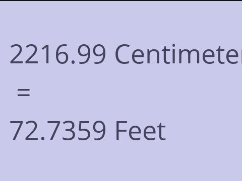 2216.99 CM TO FEET