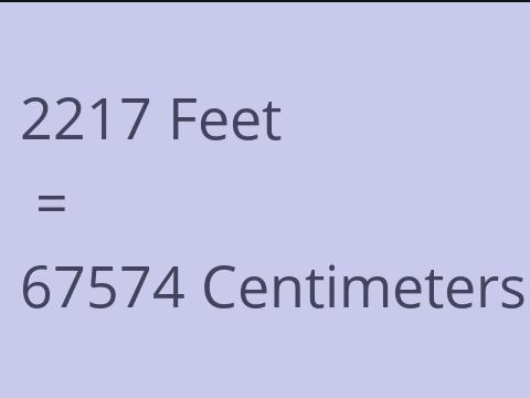 2217 FEET TO CM