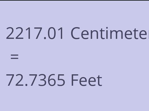 2217.01 CM TO FEET