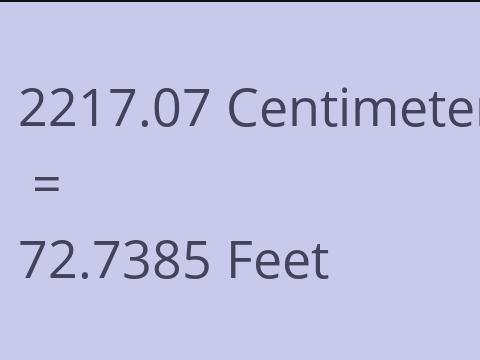 2217.07 CM TO FEET