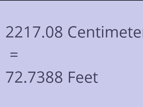 2217.08 CM TO FEET