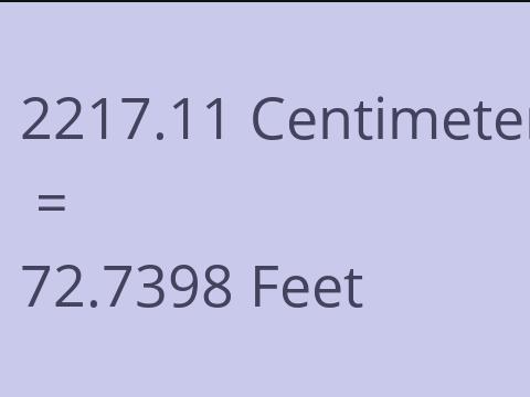 2217.11 CM TO FEET