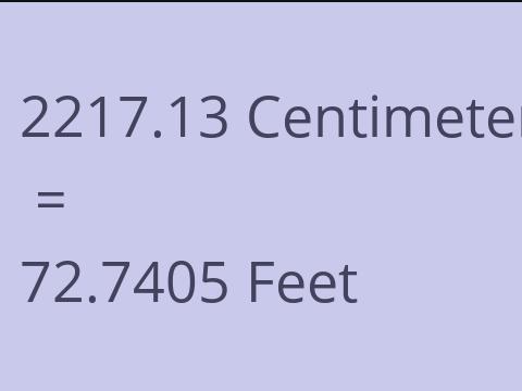 2217.13 CM TO FEET