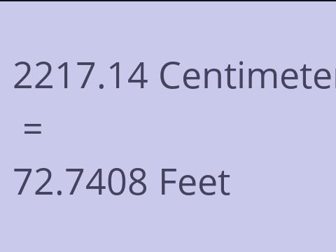 2217.14 CM TO FEET
