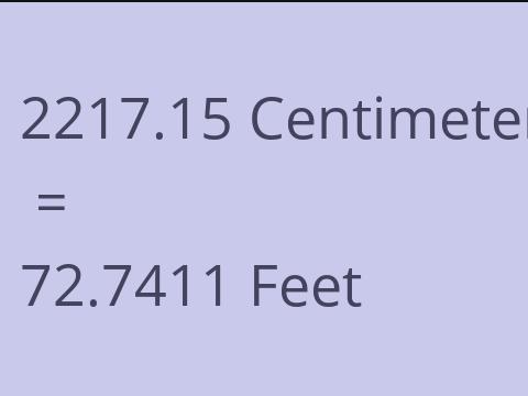 2217.15 CM TO FEET
