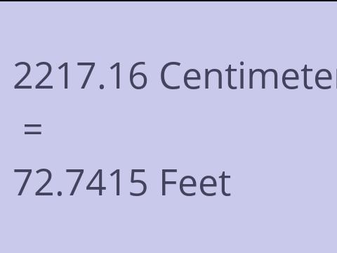 2217.16 CM TO FEET