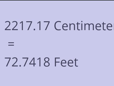 2217.17 CM TO FEET