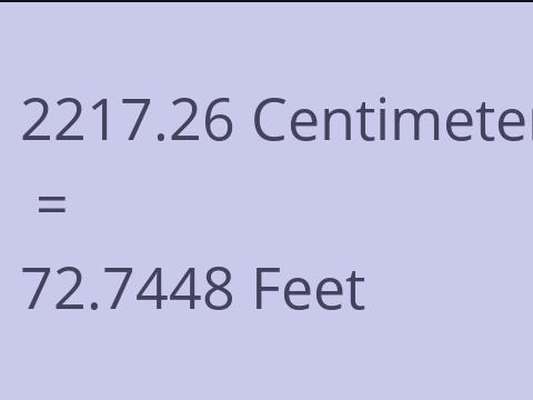 2217.26 CM TO FEET