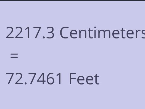 2217.3 CM TO FEET