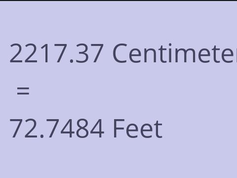 2217.37 CM TO FEET
