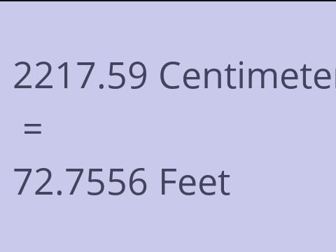 2217.59 CM TO FEET