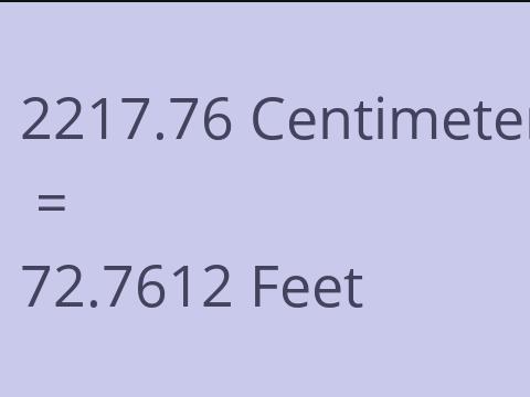 2217.76 CM TO FEET