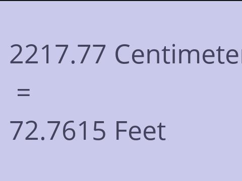 2217.77 CM TO FEET