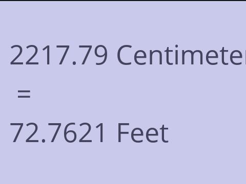 2217.79 CM TO FEET