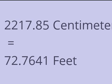 2217.85 CM TO FEET