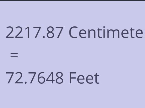 2217.87 CM TO FEET