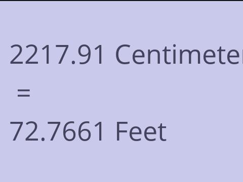 2217.91 CM TO FEET