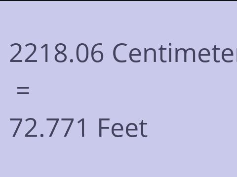 2218.06 CM TO FEET