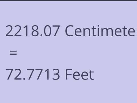 2218.07 CM TO FEET