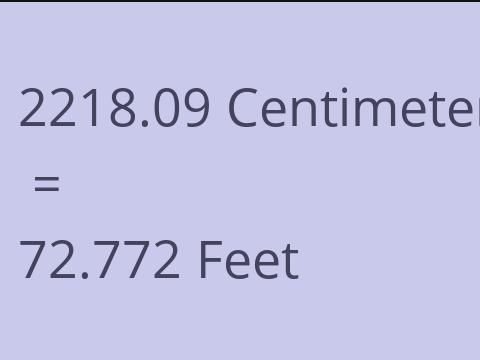 2218.09 CM TO FEET