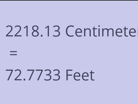 2218.13 CM TO FEET