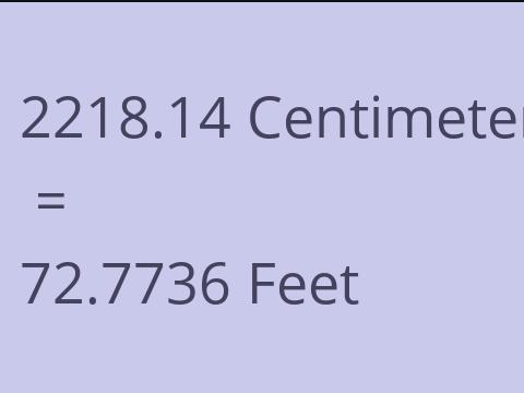 2218.14 CM TO FEET