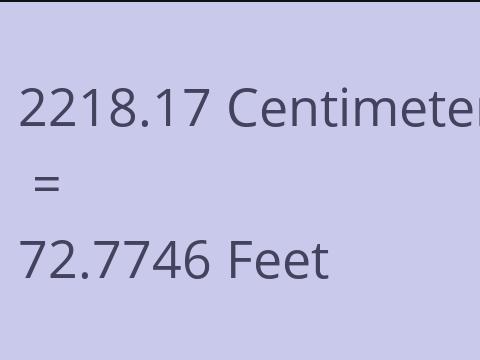 2218.17 CM TO FEET