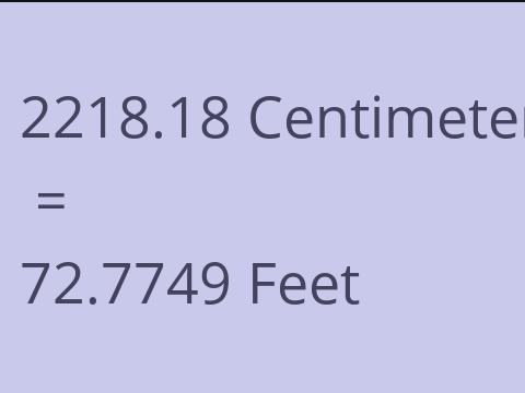2218.18 CM TO FEET