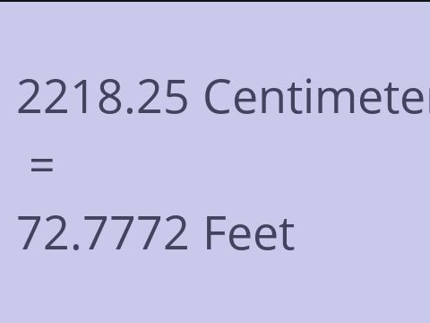 2218.25 CM TO FEET