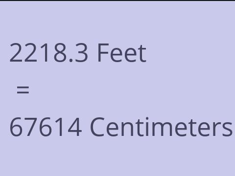 2218.3 FEET TO CM