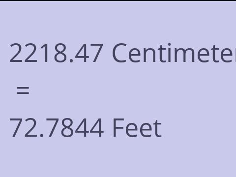 2218.47 CM TO FEET