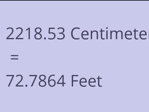 2218.53 CM TO FEET