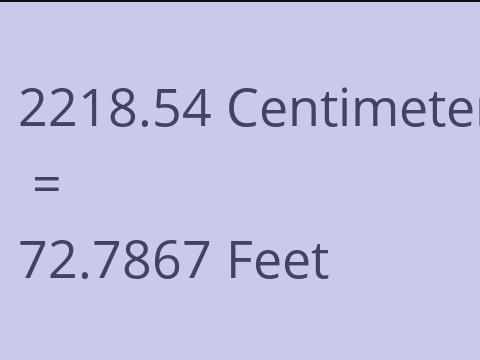 2218.54 CM TO FEET