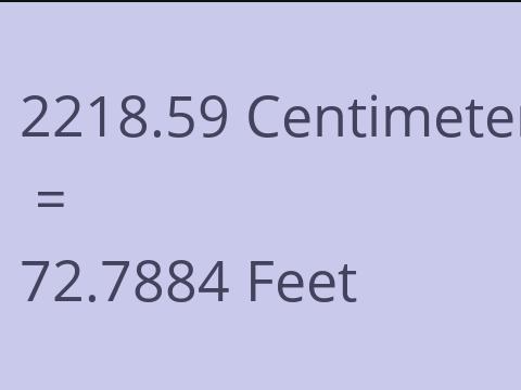 2218.59 CM TO FEET