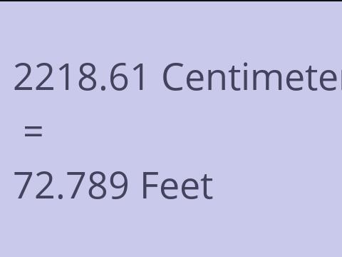 2218.61 CM TO FEET