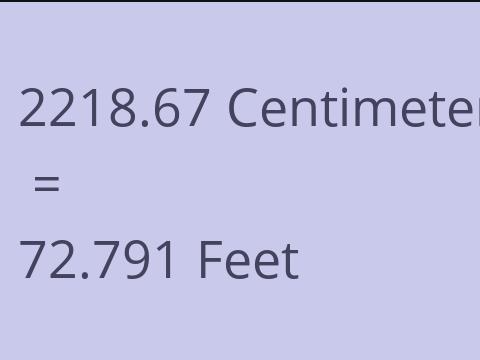2218.67 CM TO FEET