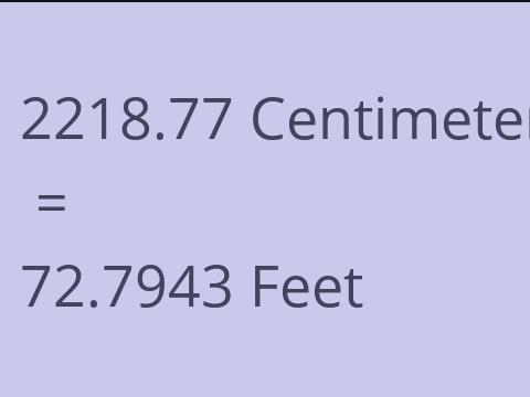 2218.77 CM TO FEET