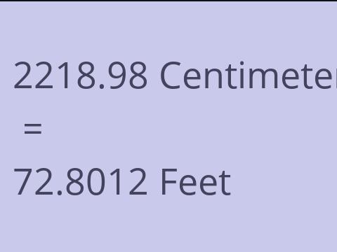 2218.98 CM TO FEET