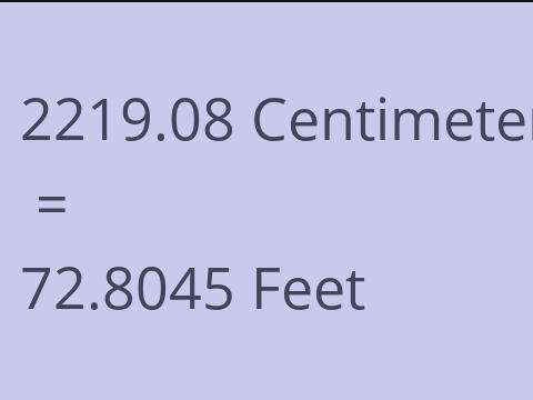2219.08 CM TO FEET