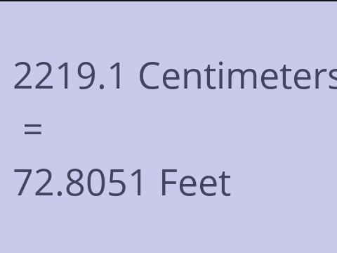 2219.1 CM TO FEET