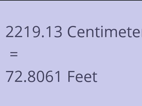 2219.13 CM TO FEET
